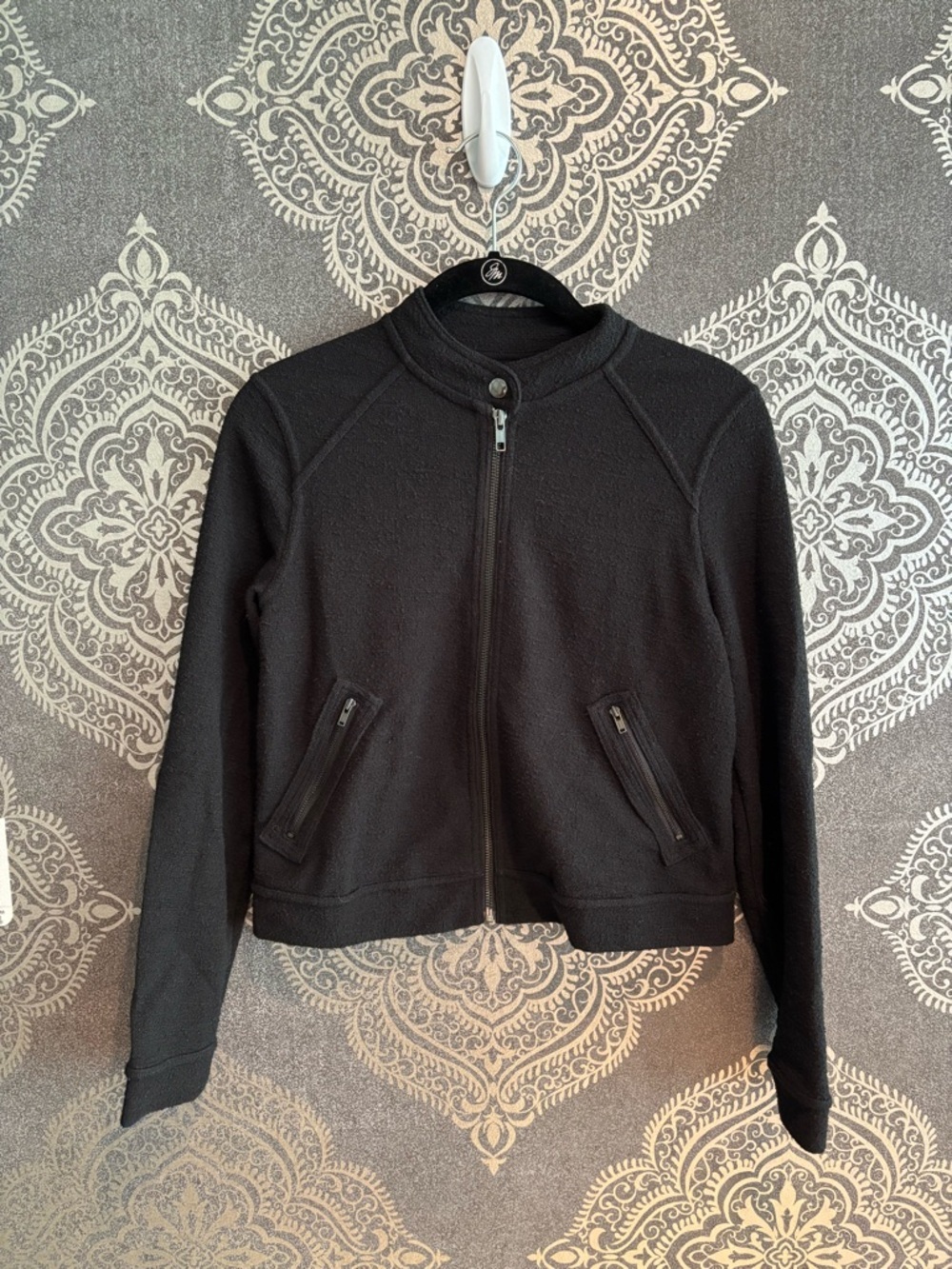 Banana Republic Black Zip-Front Bomber Jacket